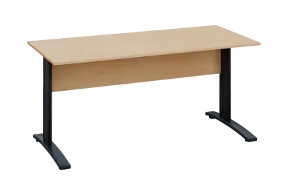 EPK 17 - 16 stůl kancelářský, kovová podnož černá, deska 18 mm, široký 1600 mm, bříza irská